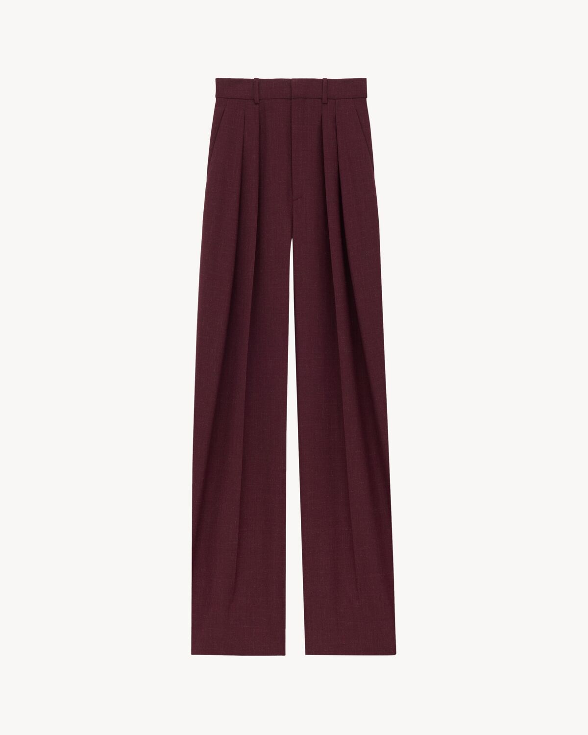 wide-leg pants in wool chiné