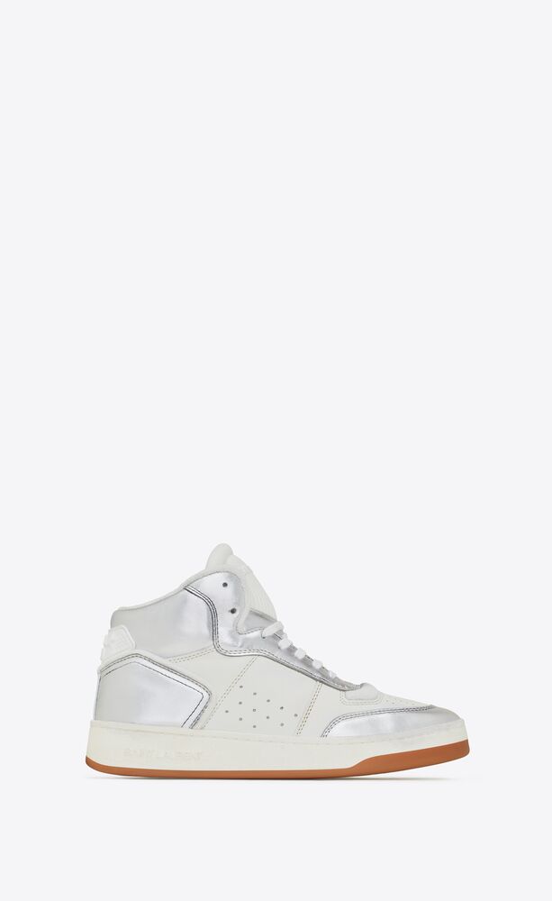 sl/80 mid-top sneakers in smooth and grained leather