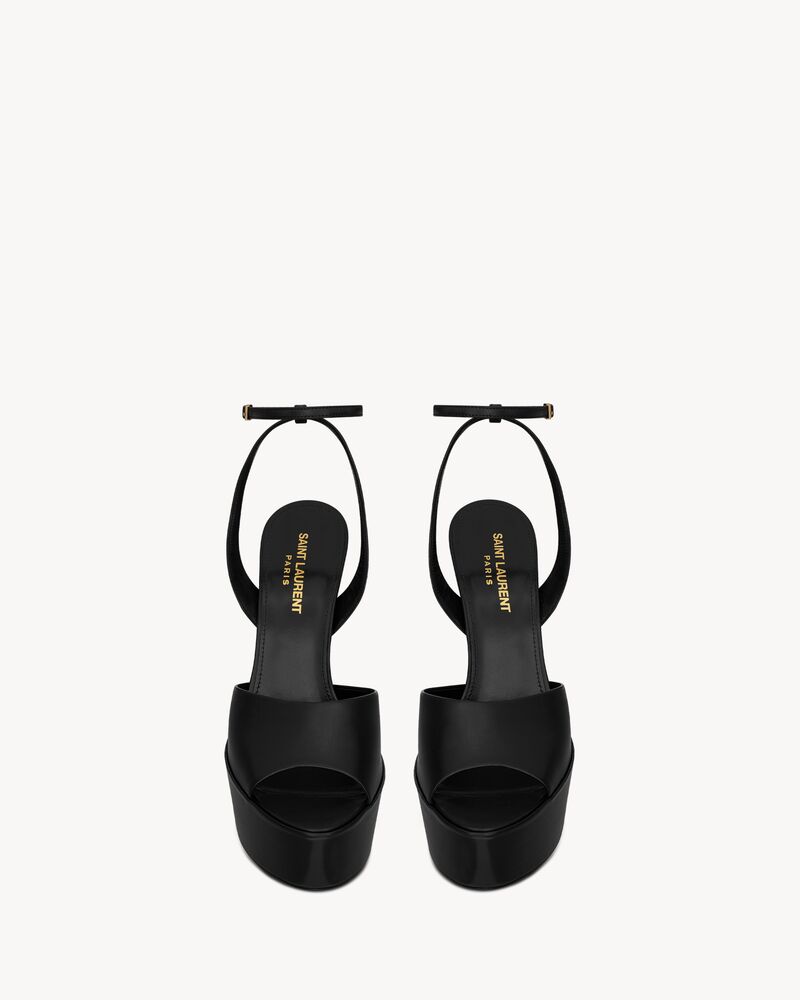 Jodie Plateausandalen aus glänzendem Leder