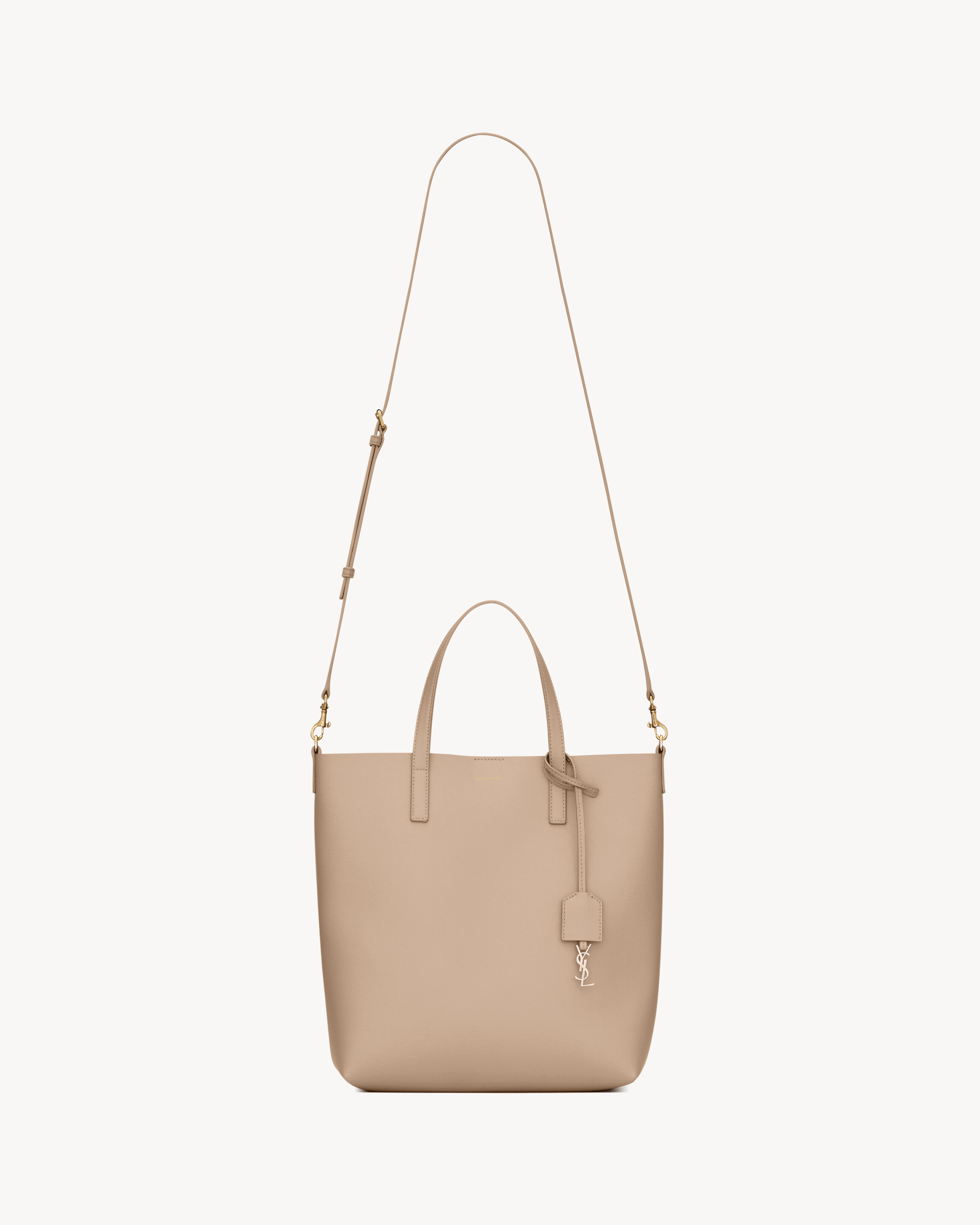 BOLSA SHOPPING TOY SAINT LAURENT EM COURO