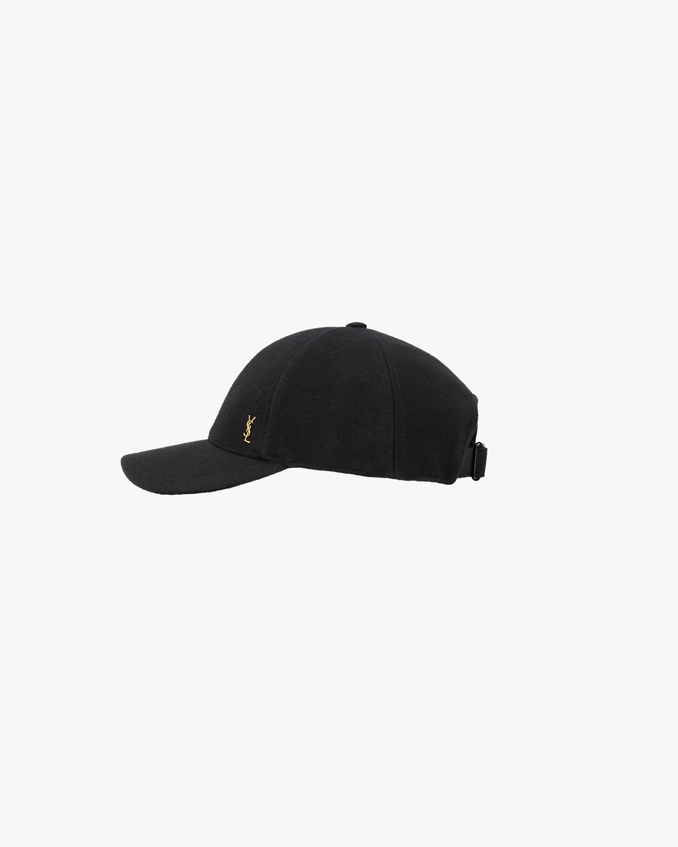 Baseball cap CASSANDRE in felt in Black | Saint Laurent | YSL EN-US
