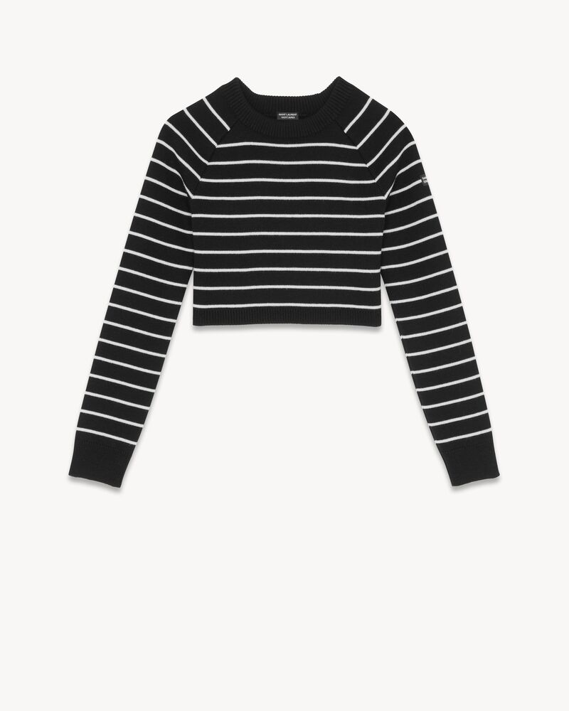 SAINT JAMES CROPPED SWEATER IN WOOL