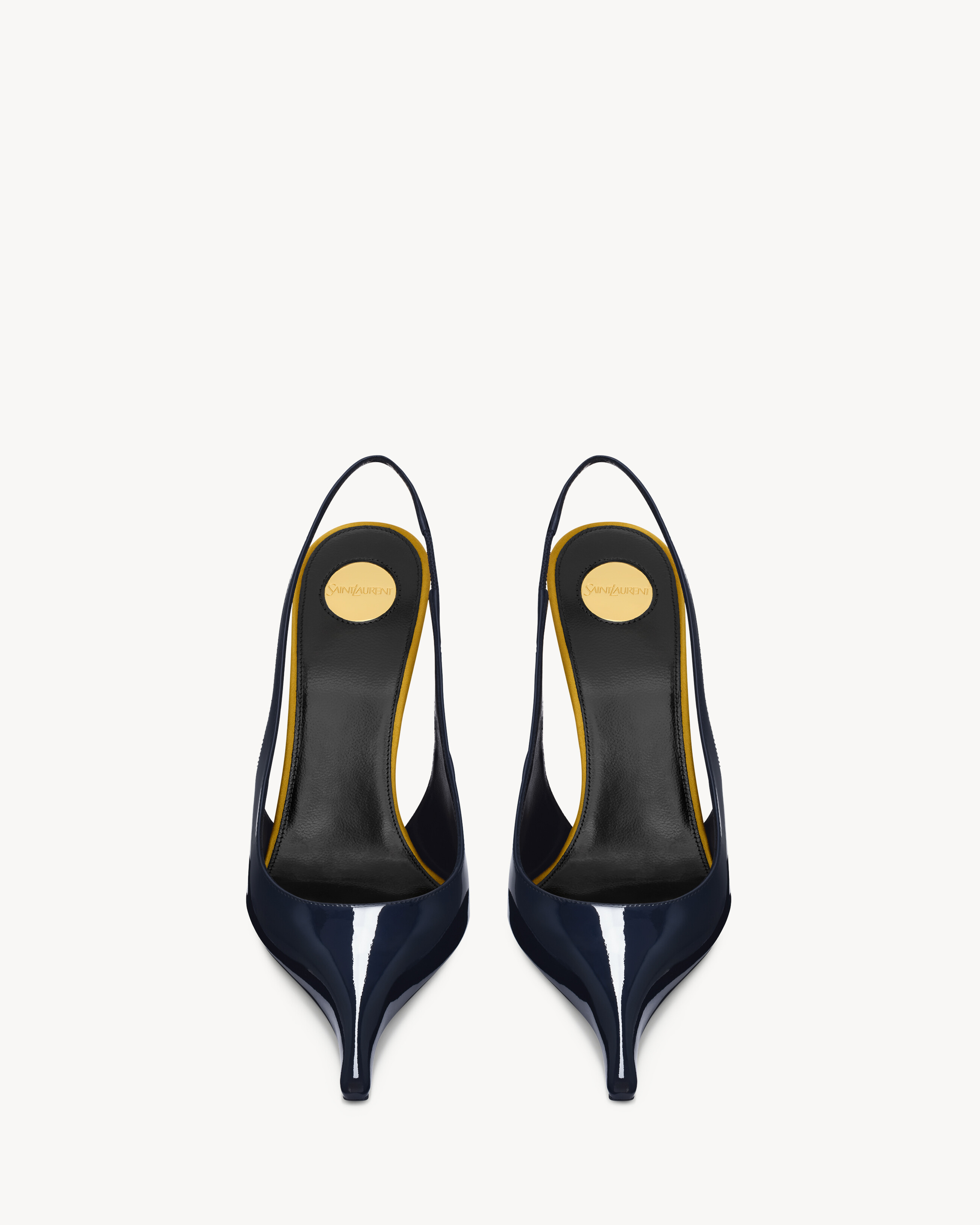 AMALIA slingbacks en cuir verni