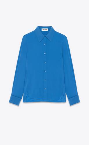 fitted shirt in crepe de chine