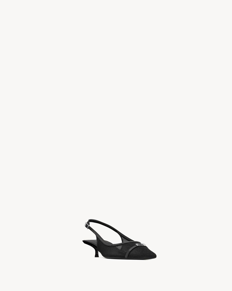 OXALIS slingback pumps in mesh | Saint Laurent | YSL.com