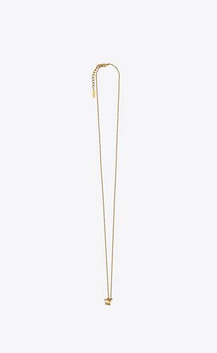 long opyum twist necklace in metal