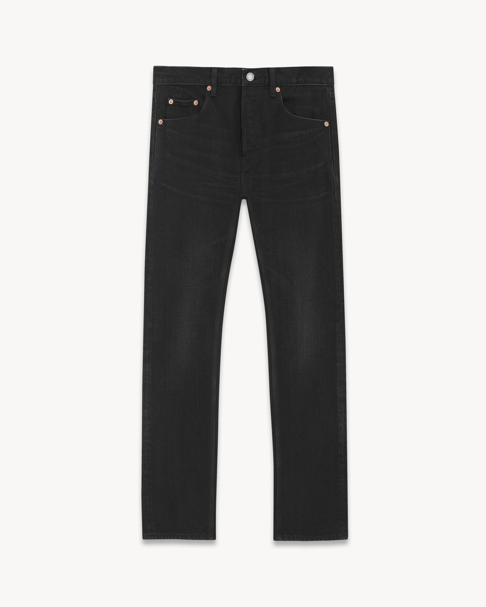 Mick Jeans in Black Denim Saint Laurent YSL