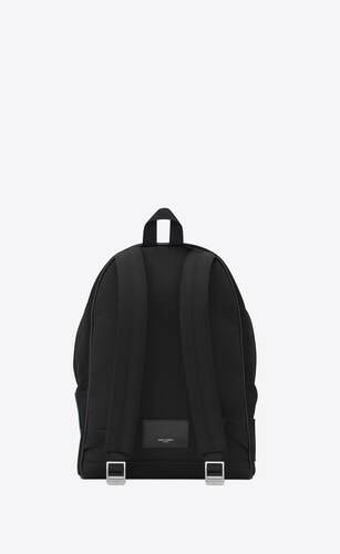 saint laurent embroidered city backpack in canvas