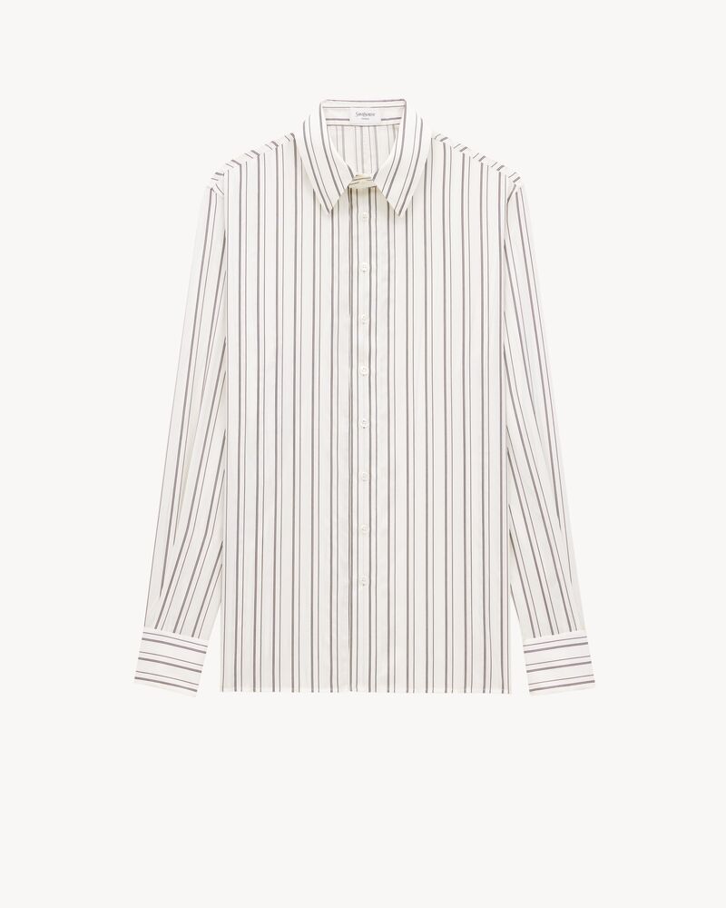 shirt in striped silk