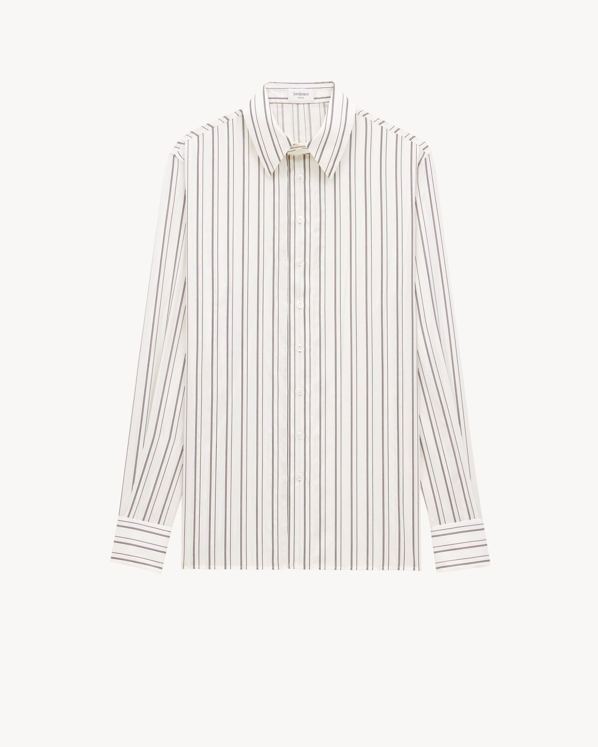 shirt in striped silk