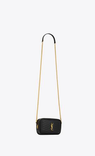 Saint Laurent 2021 Matelasse Monogram Mini Lou Camera Bag - Black Crossbody  Bags, Handbags - SNT277669