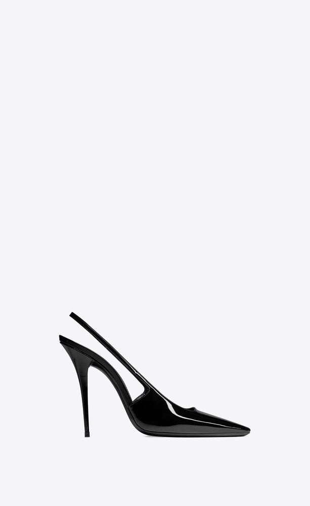 blade slingback pumps in patent leather