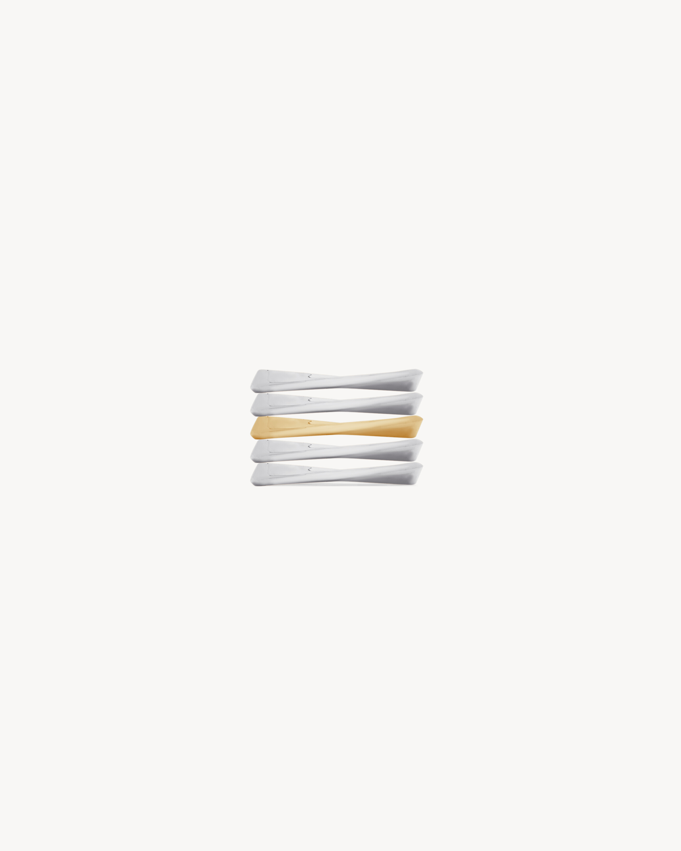 Bagues twist en or GRIS et or jaune 18 carats