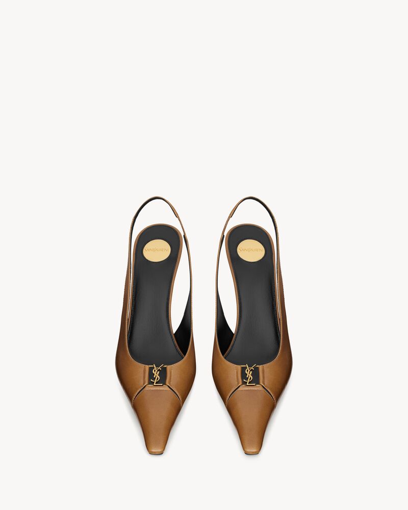 BABYLONE BRETEUIL slingback pumps in smooth leather