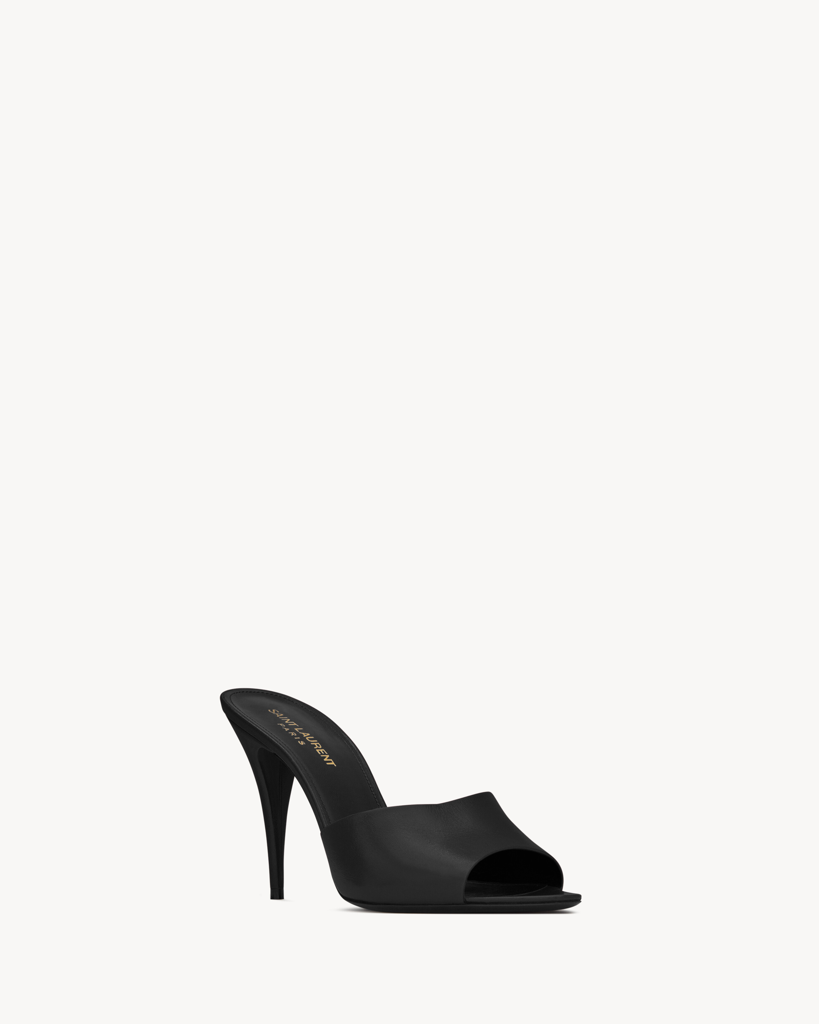 LA 16 mules en cuir lisse
