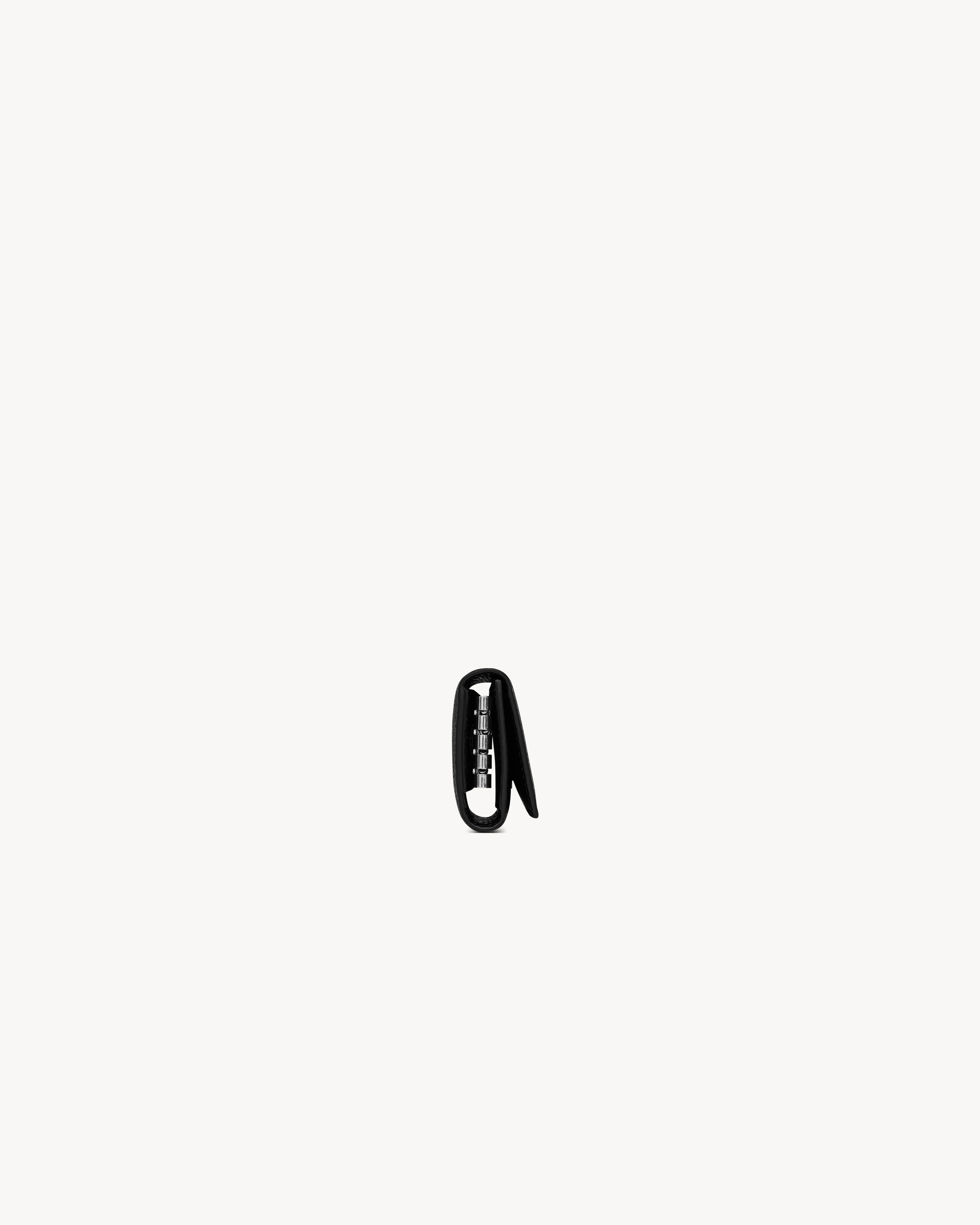 CASSANDRE SHADOW SAINT LAURENT SLIM KEYCASE IN GRAINED LEATHER