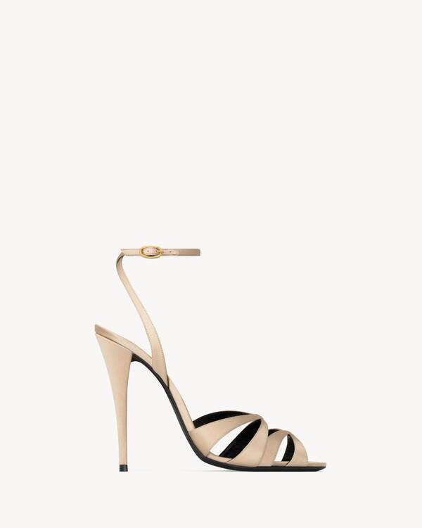 chandelle sandals in satin crepe