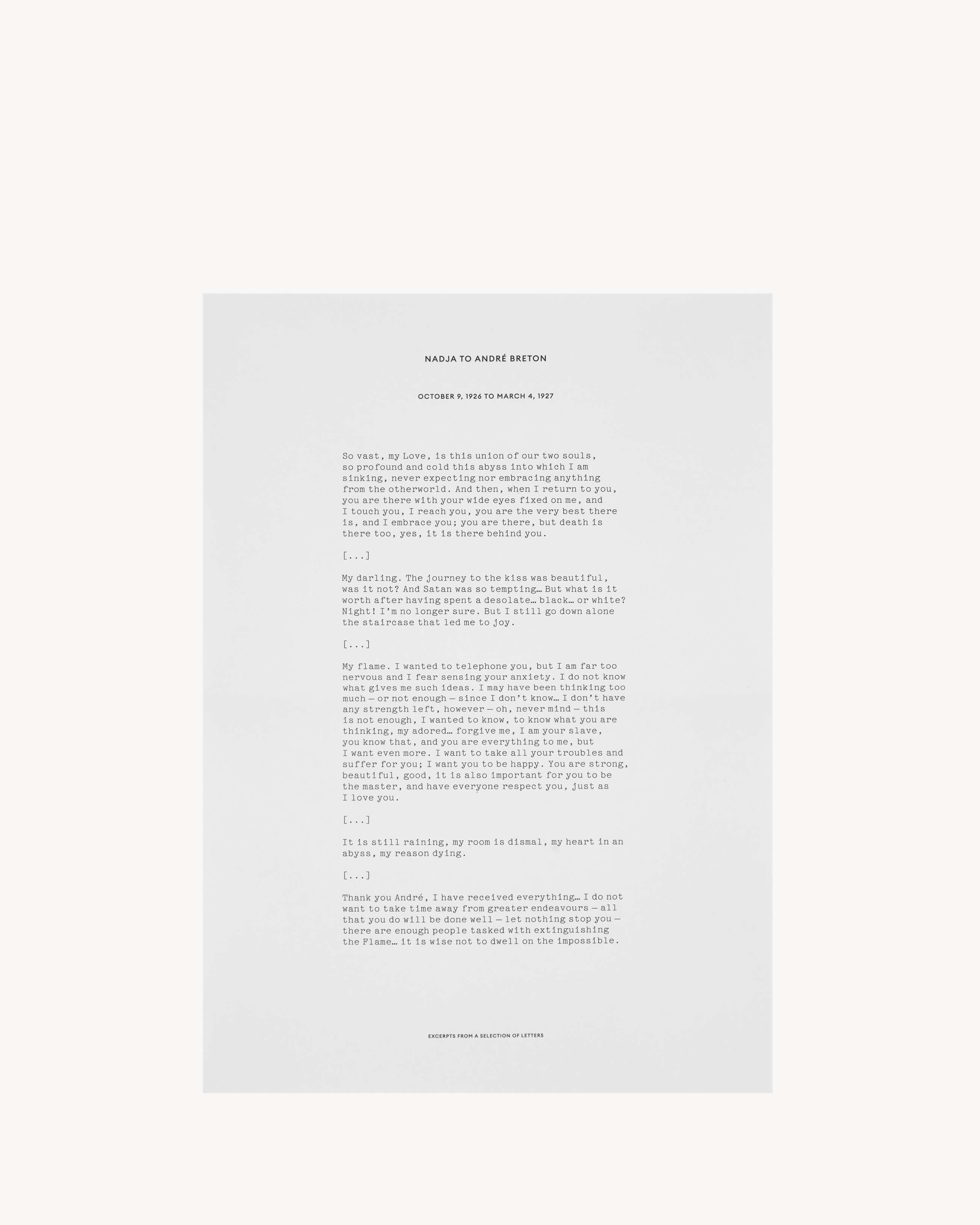 SL EDITIONS: LOVE LETTERS