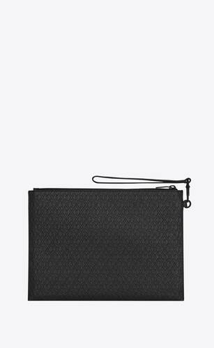 le monogramme zipped tablet holder in cassandre embossed smooth leather