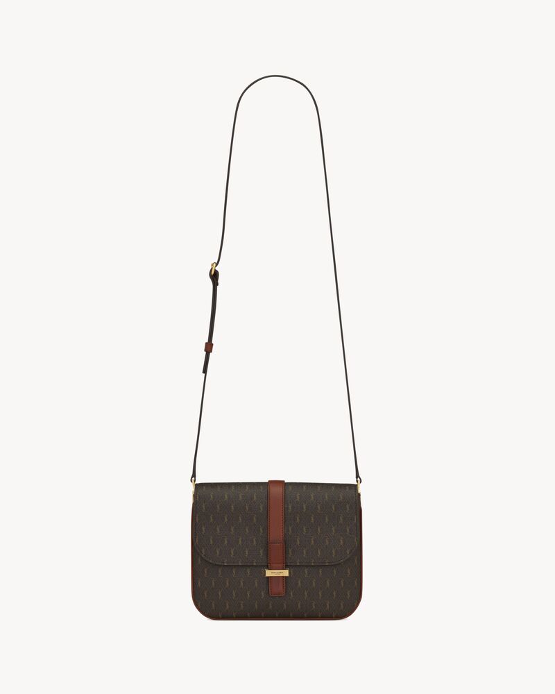 LE MONOGRAMME small satchel IN CASSANDRE CANVAS AND SMOOTH LEATHER, Saint  Laurent