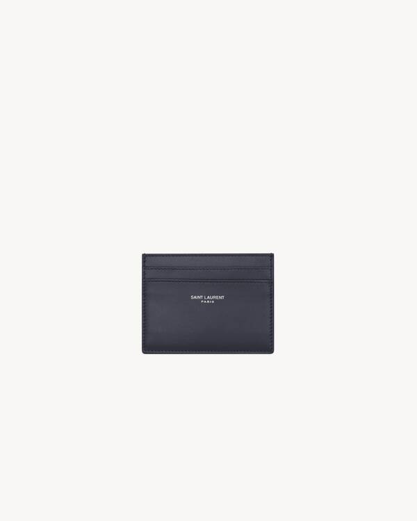SAINT LAURENT PARIS滑面皮革卡片套