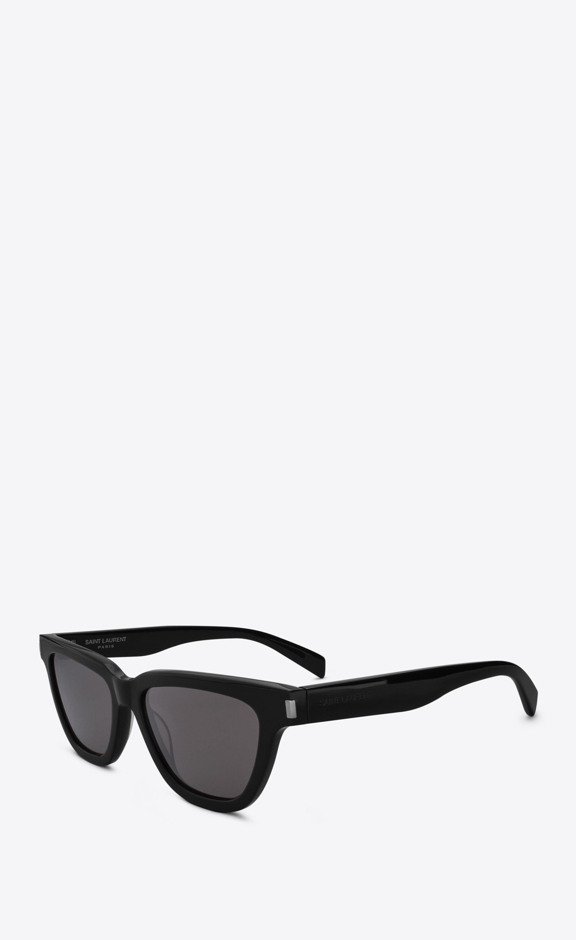 Saint Laurent Ysl Sl 462 Round Acetate Sunglasses in Black