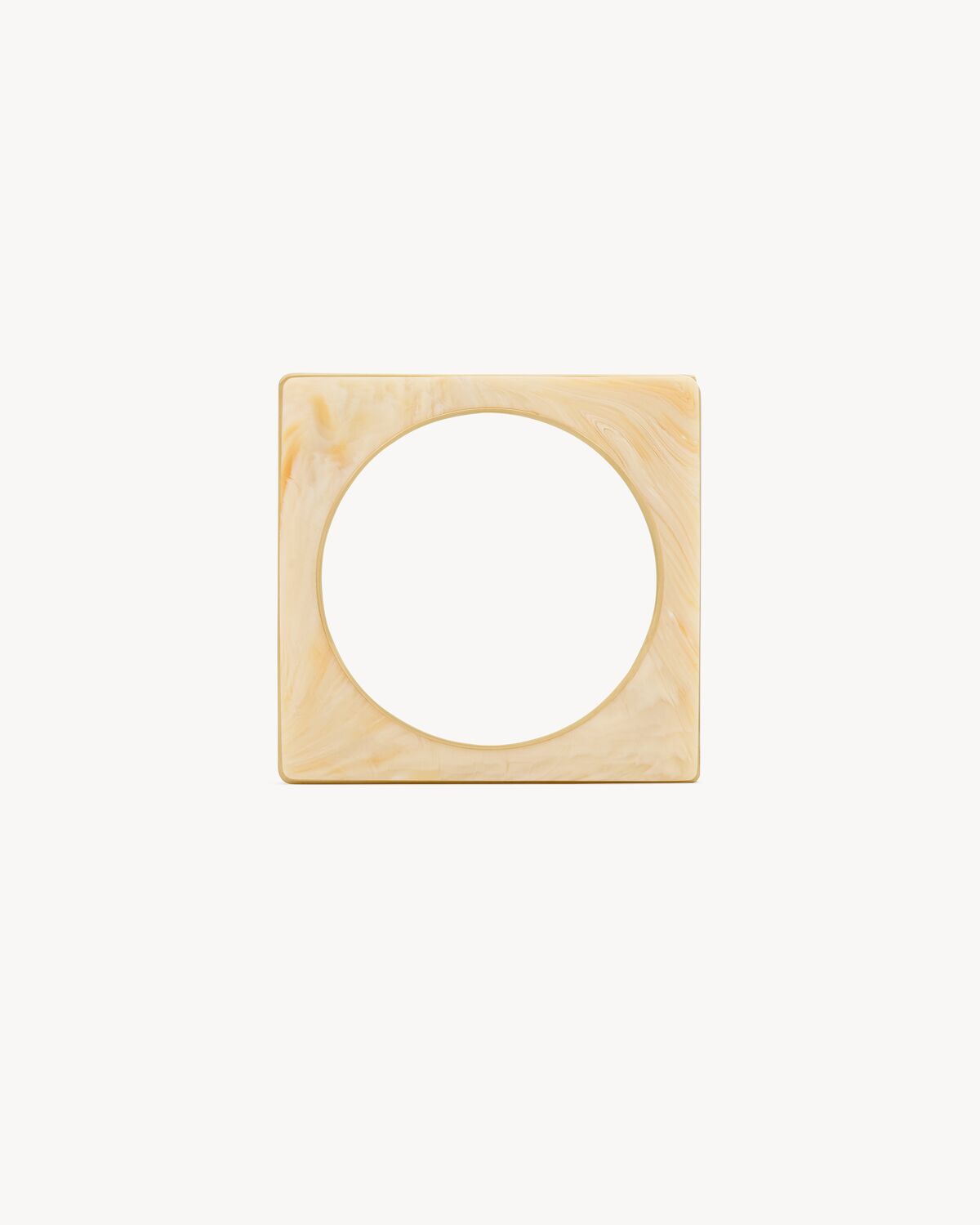 split square bangle in resin and metal