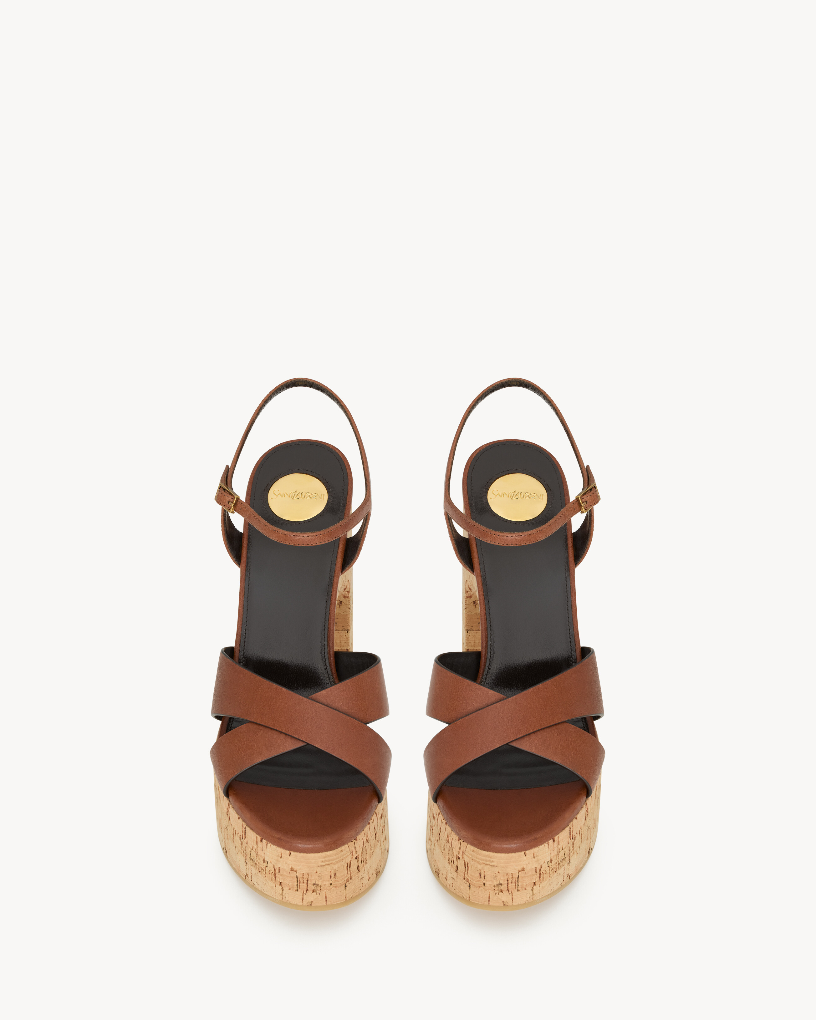 Sandalias de plataforma Bianca de piel lisa