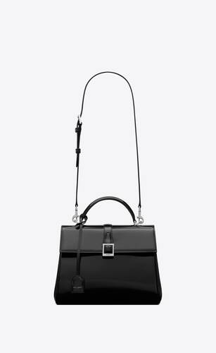 le fermoir small top-handle in brushed leather