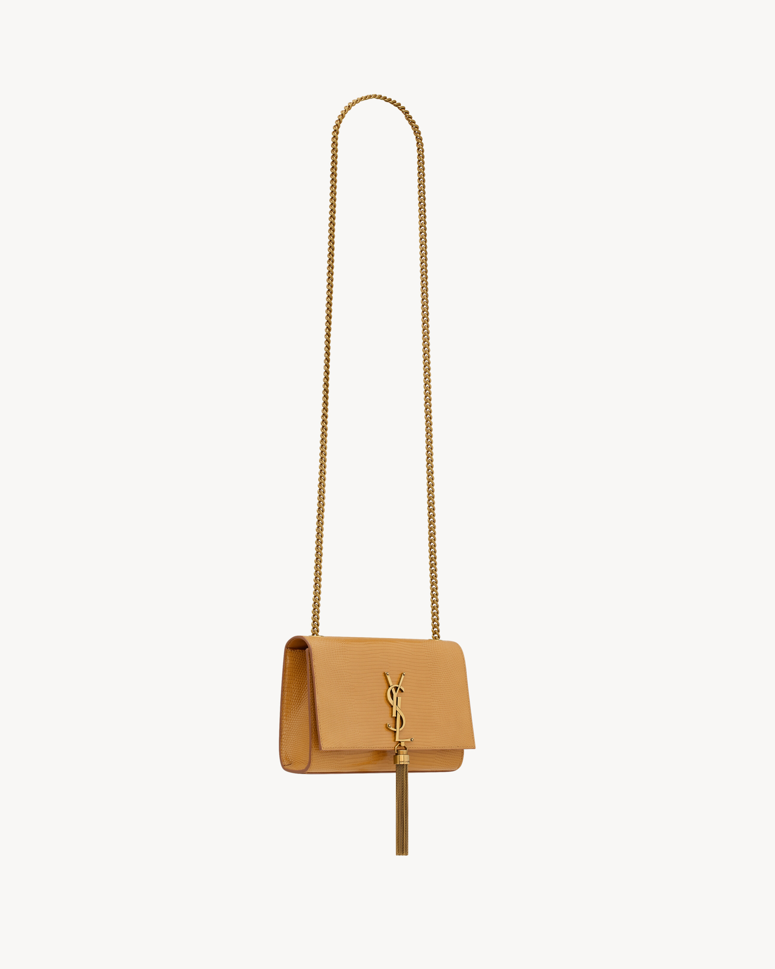 KATE SMALL tassel in shiny lizard
