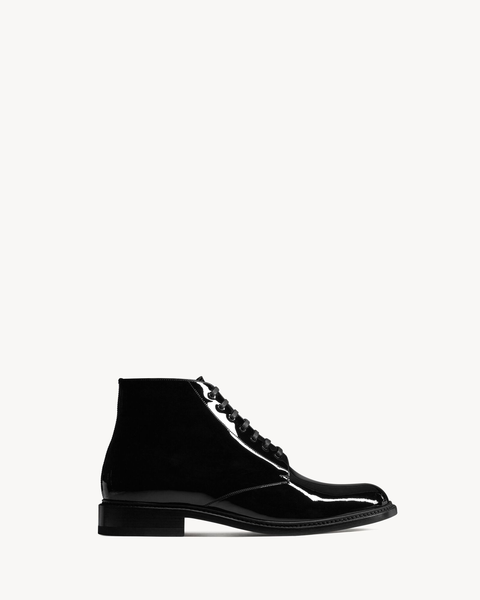 ARMY laced boots in patent leather Saint Laurent