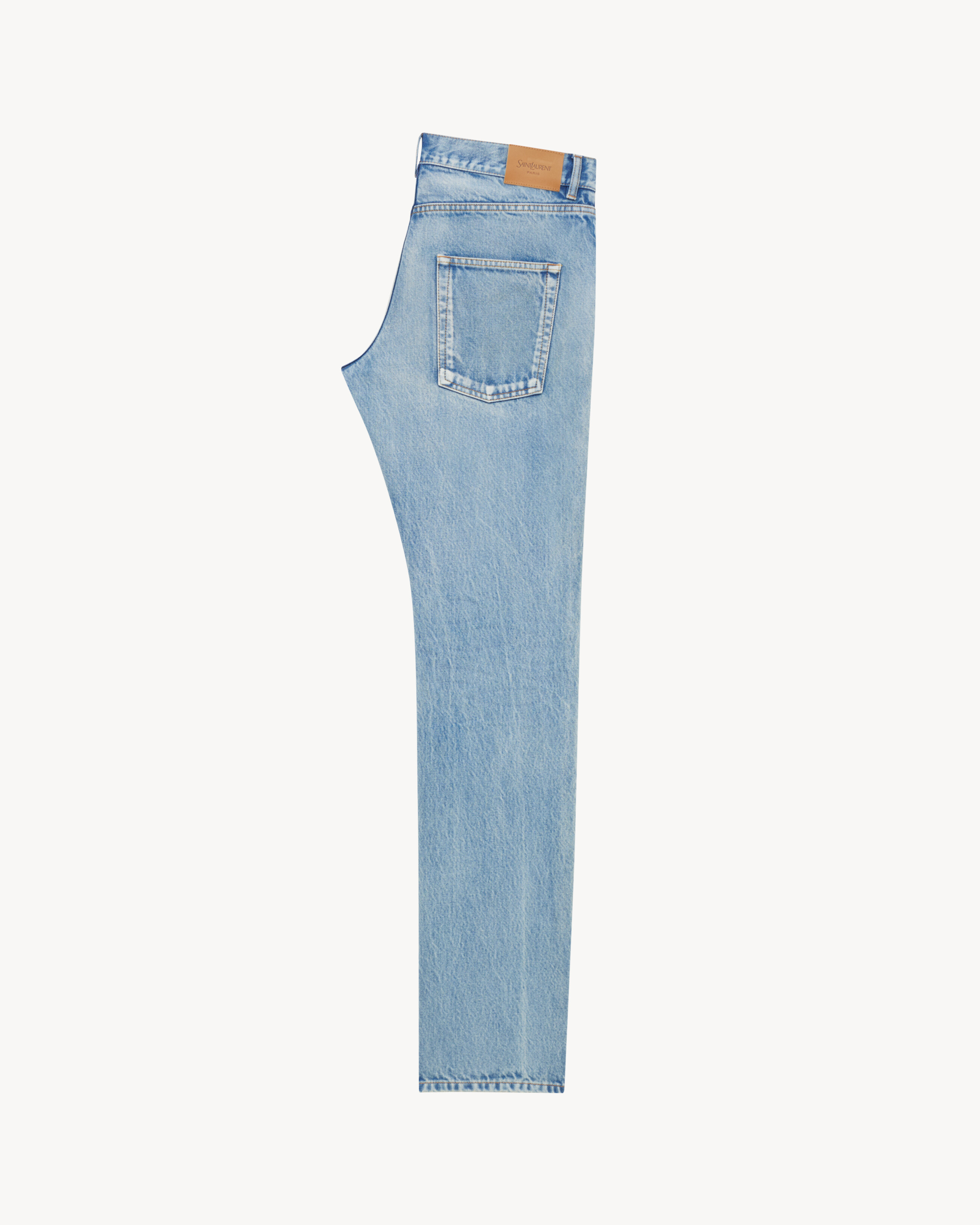 low-rise jeans in blue beat denim