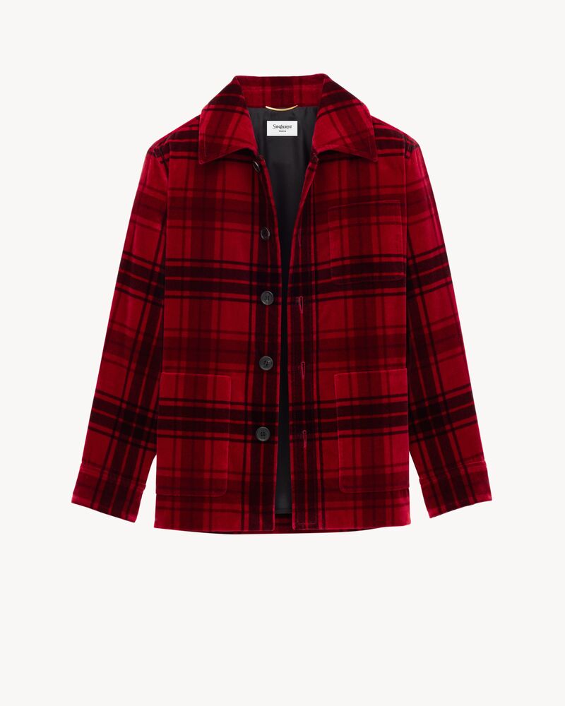 tartan jacket in velvet