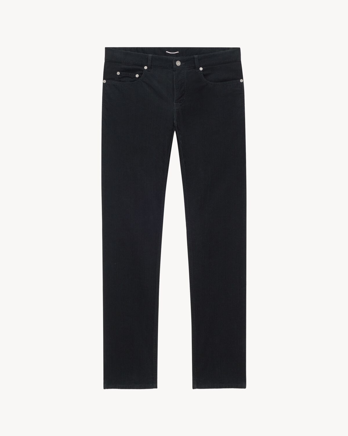 low-rise pants in corduroy