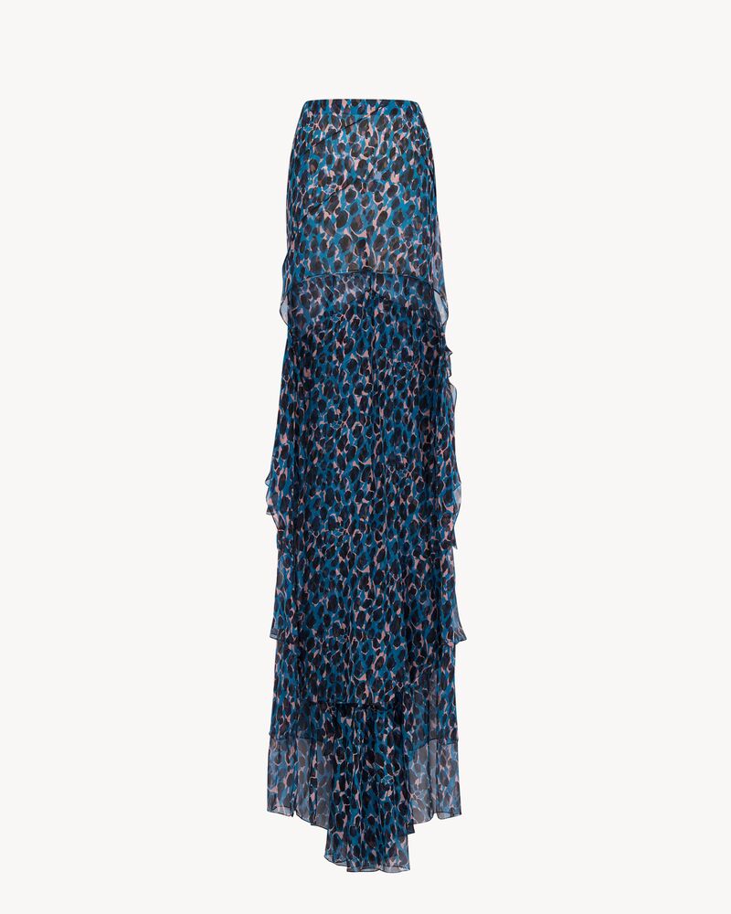 スカート SAINT LAURENT SILK CREPE MUSLIN SKIRT wrap skirt in silk crepe muslin | Saint Laurent | YSL SG