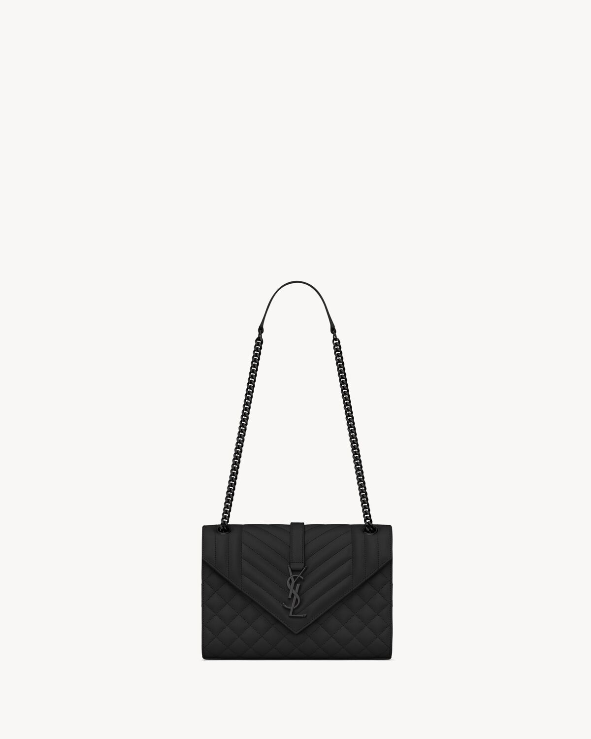 ENVELOPE MEDIUM IN QUILTED GRAIN DE POUDRE EMBOSSED LEATHER Saint Laurent YSL