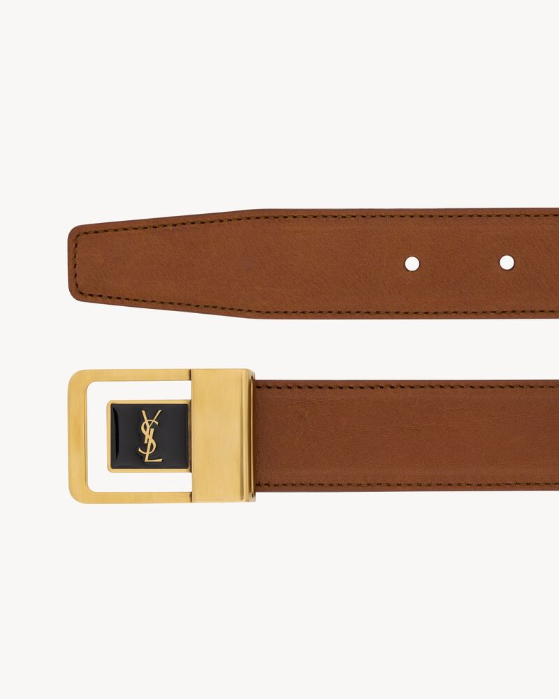 LA 66 buckle belt in vegetable-tanned leather