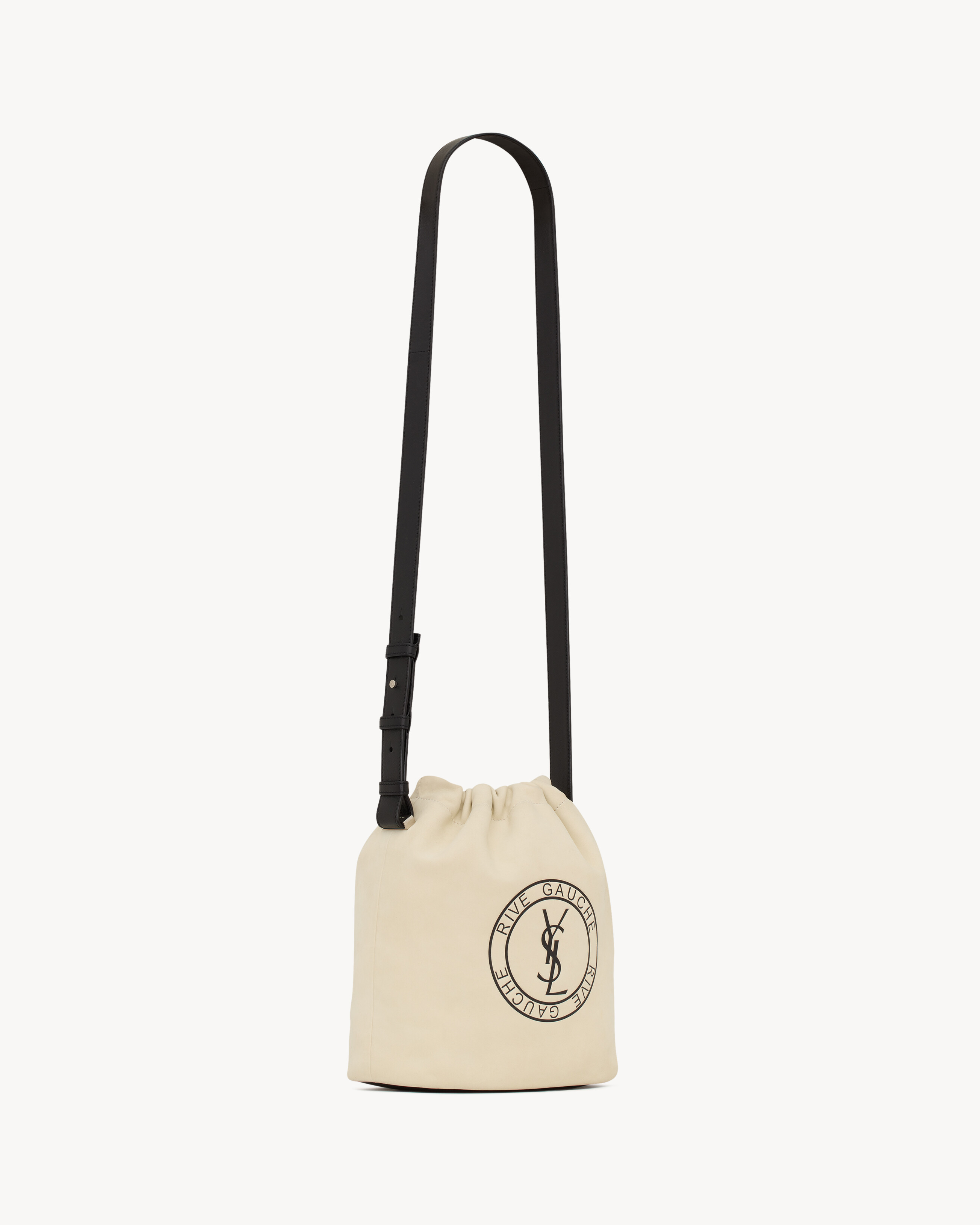 RIVE GAUCHE laced bucket bag in smooth leather