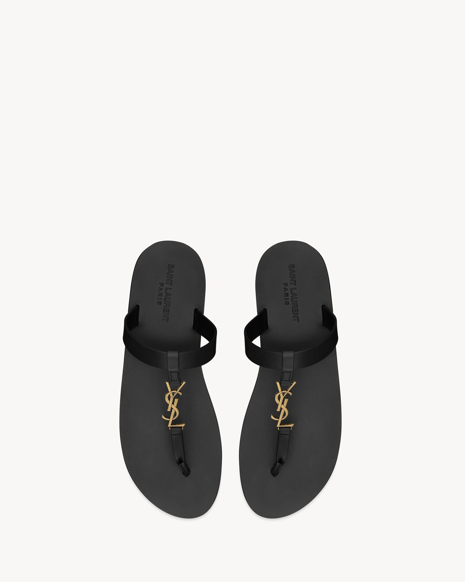 CASSANDRE slides in smooth leather | Saint Laurent | YSL.com