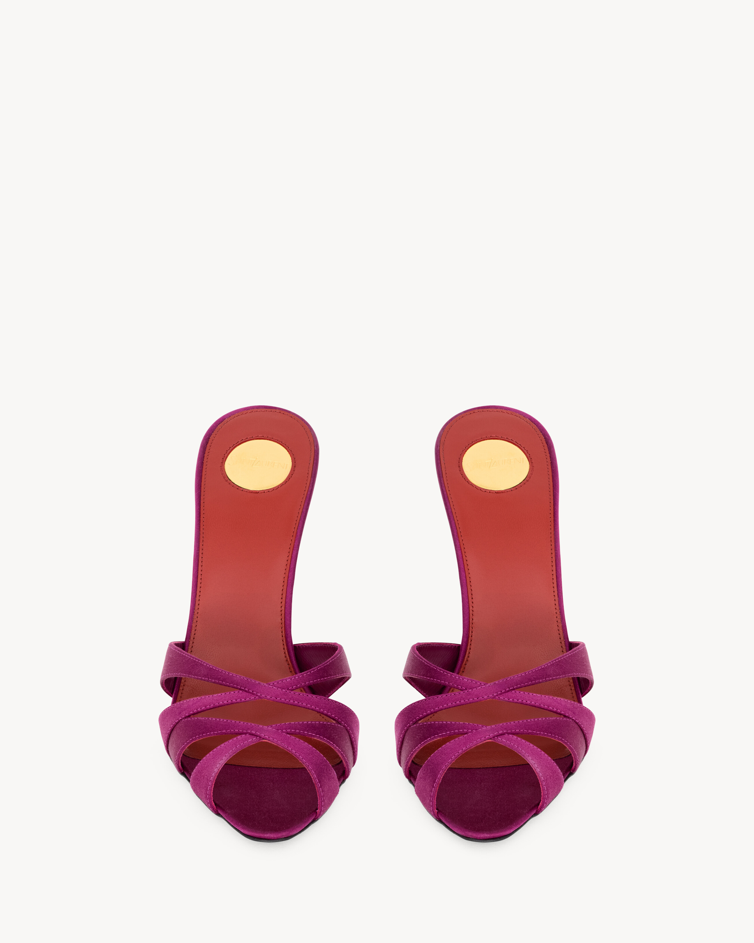 CHANDELLE mules in satin crepe