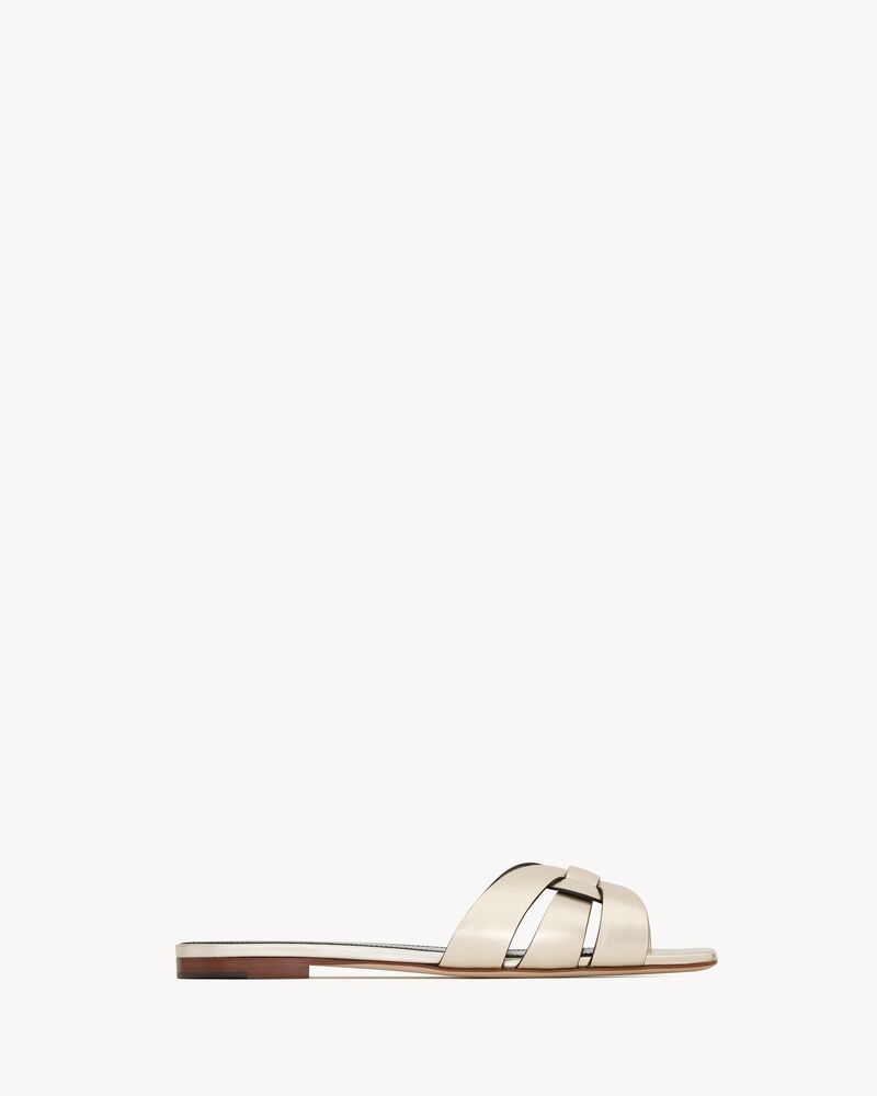 Saint Laurent サンダル TRIBUTE FLAT MULES Saint Laurent Tribute Mules in Eel | Saks Fifth Avenue