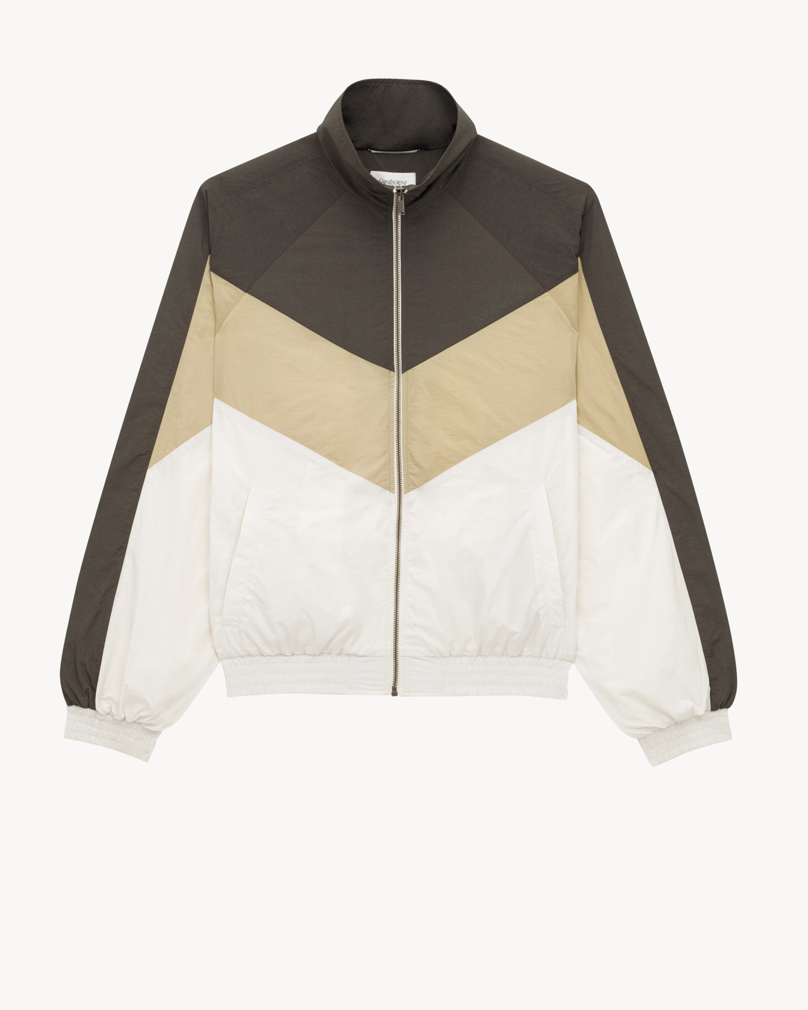 SAINT LAURENT blouson in crinkled nylon