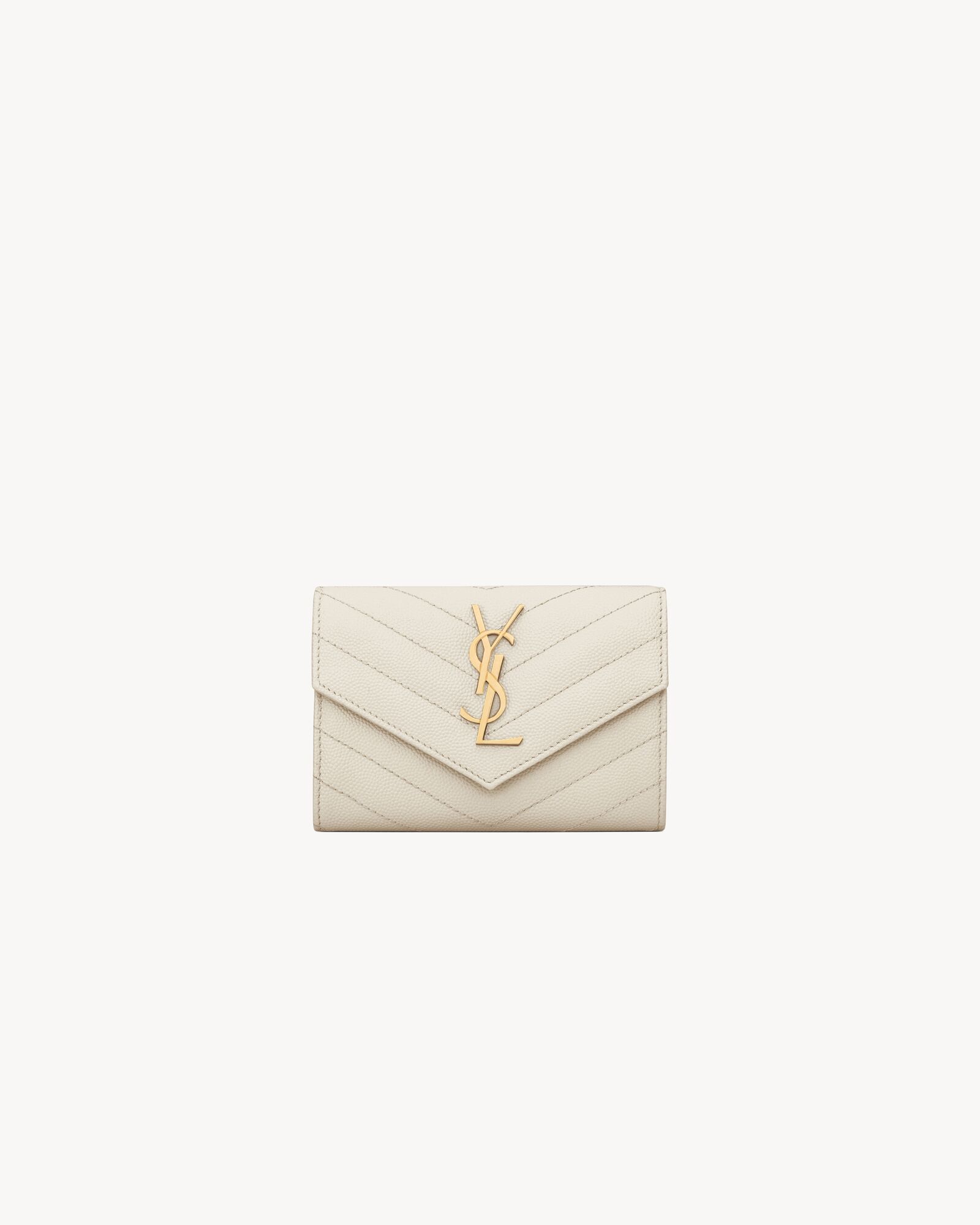 CASSANDRE MATELASSE small envelope wallet in grain de poudre leather Saint Laurent YSL