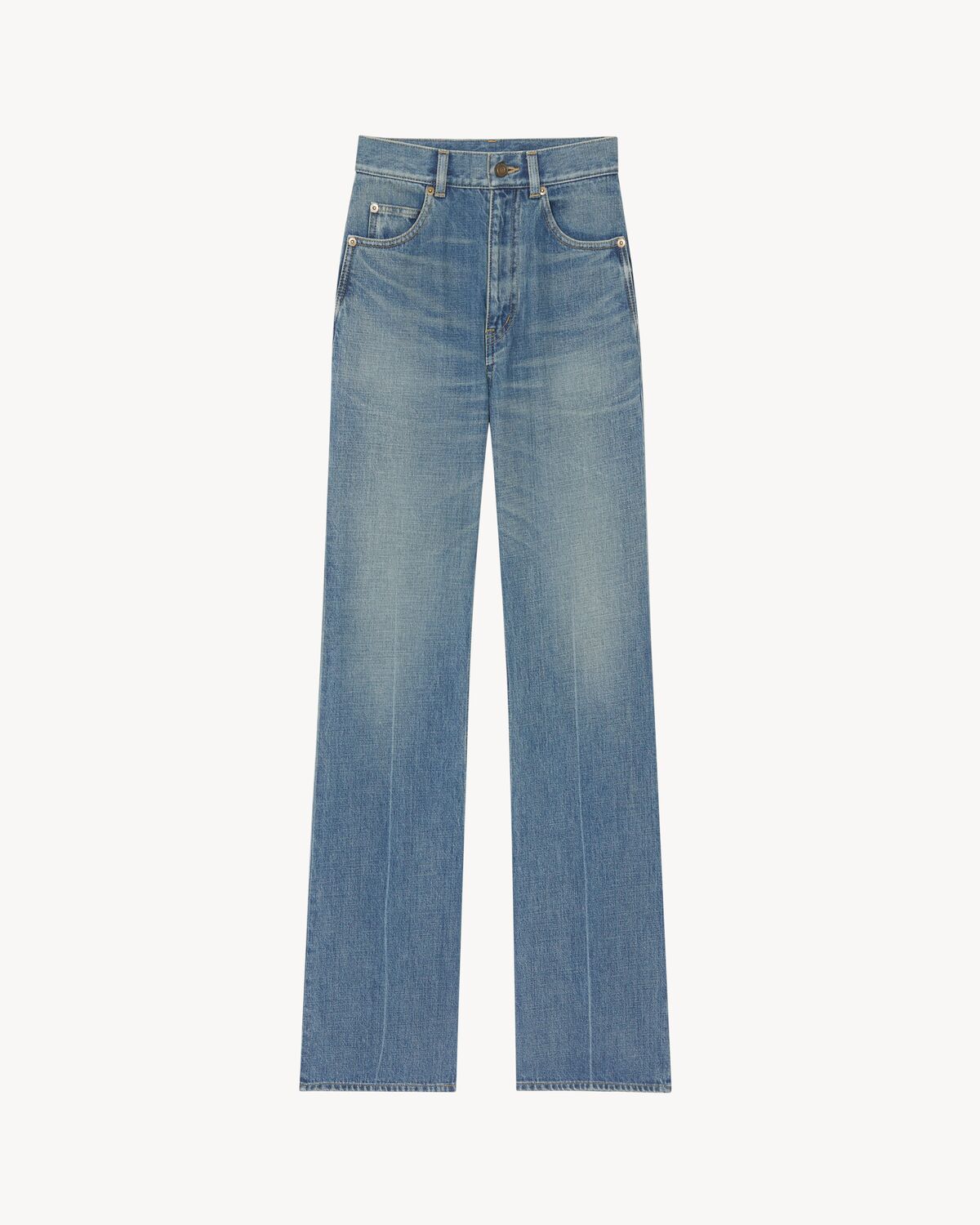 70's jeans in authentic medium blue denim