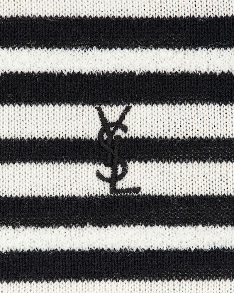 Saint Laurent logo-embroidered Striped Tank Top - Farfetch