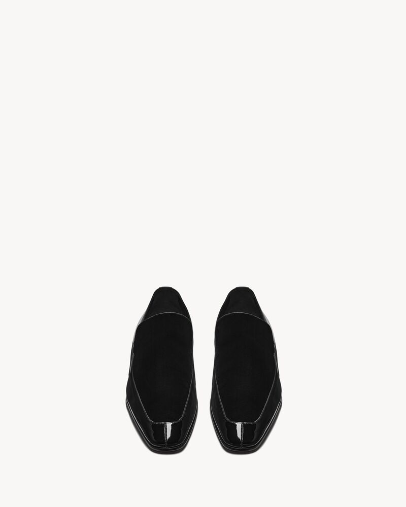 GABRIEL loafers in patent leather and velvet