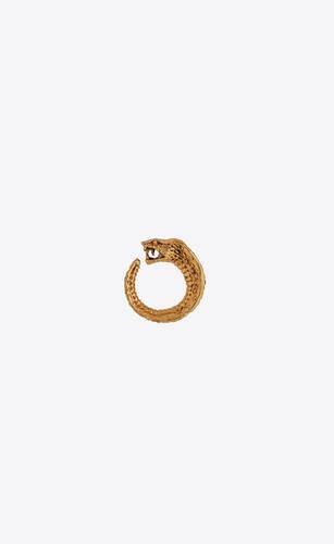 rhinestone cobra ring in metal