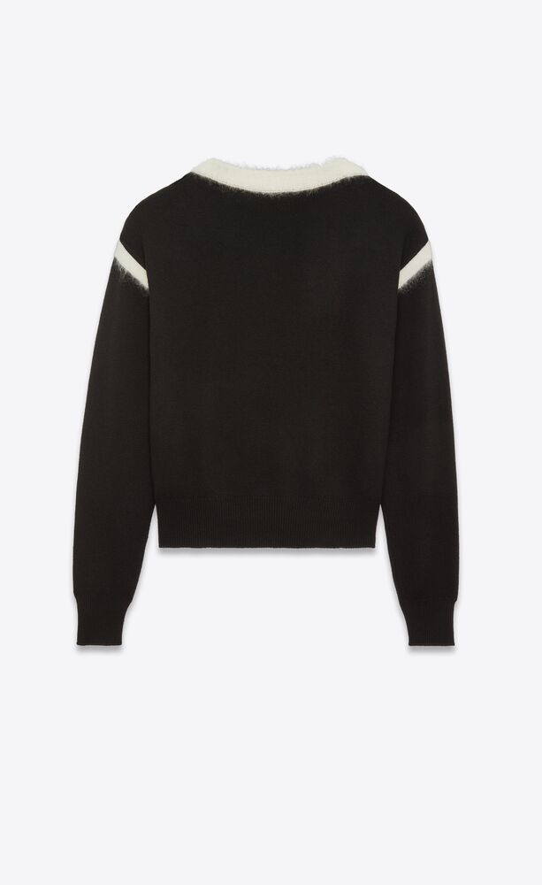 Boatneck sweater in wool mohair | Saint Laurent | YSL.com