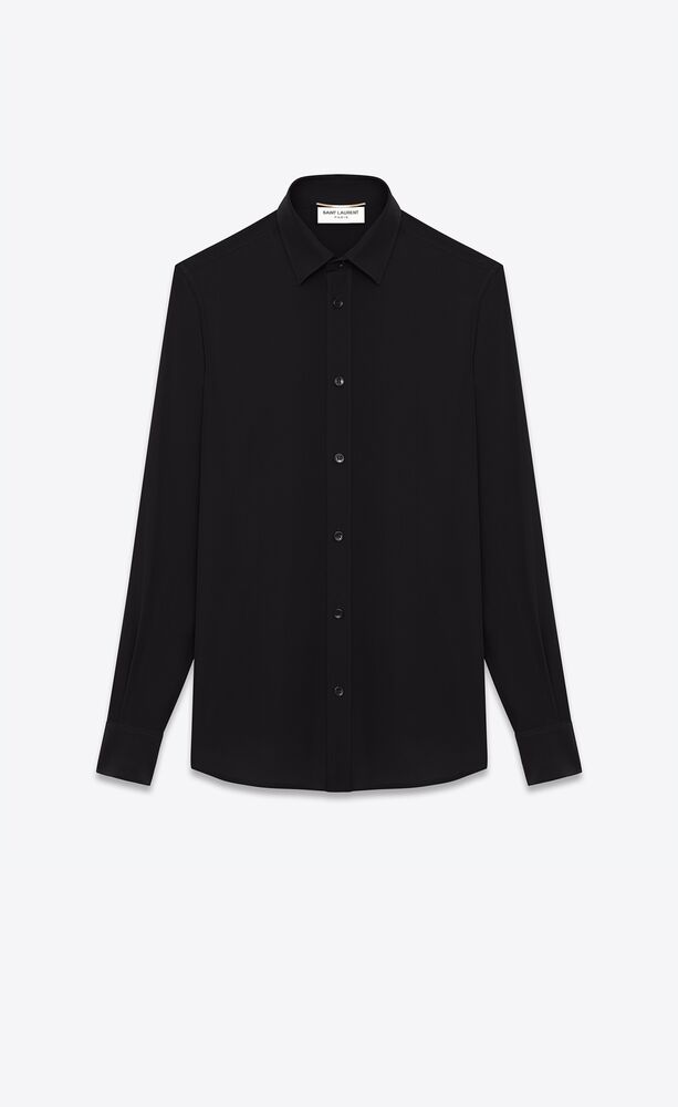 shirt in black silk crêpe