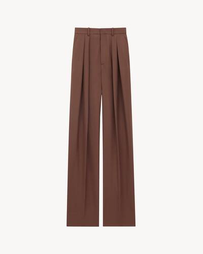 【25SS NEW】SAINT LAURENT/ウールギャバジンワイドレッグパンツ ワイドレッグパンツ（ウールギャバジン） | Saint Laurent サン